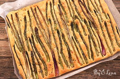 Asparagus and Spring Onion Focaccia Recipe