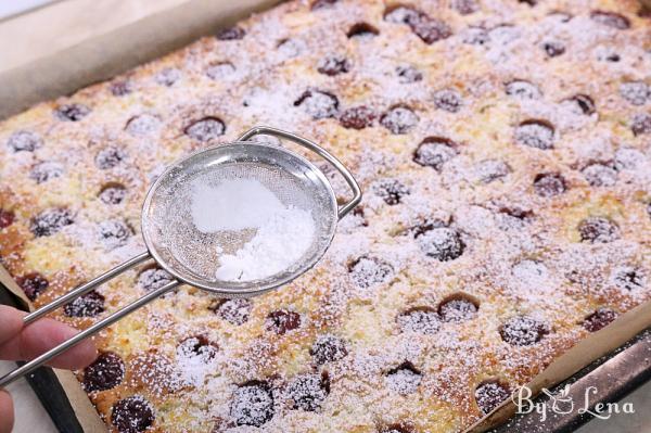Easy Cherry and Cottage Cheese Sponge Cake - Step 9