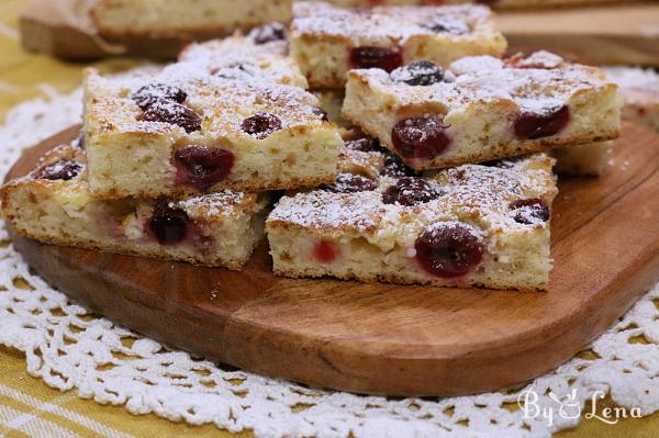 Easy Cherry and Cottage Cheese Sponge Cake